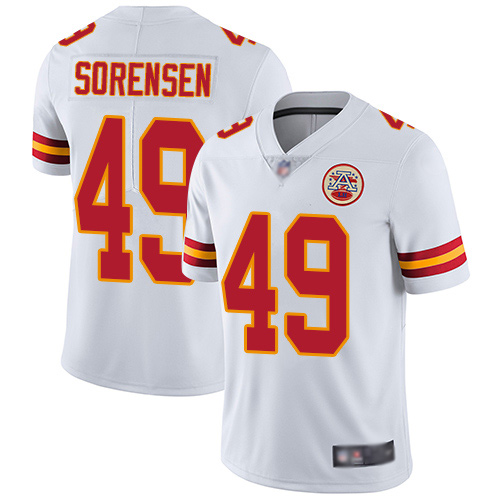 Men Kansas City Chiefs #49 Sorensen Daniel White Vapor Untouchable Limited Player Nike NFL Jersey